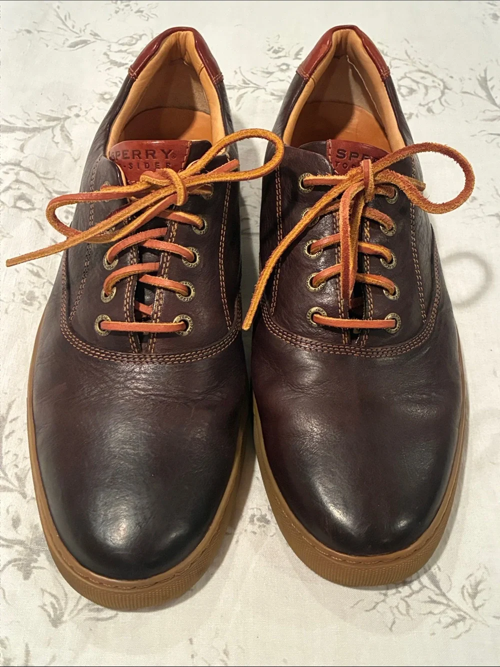 SPERRY GOLD CUP TOP SIDE BROWN LEATHER MENS 11.5M SHOES